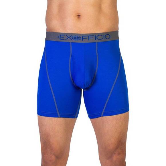 NEW EXOFFICIO men's give-n-go sport mesh 6-inch boxer brief in royal - Picture 1 of 1